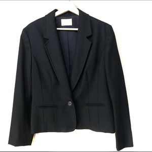 Pendleton 100% Virgin Wool Black Blazer Size 14